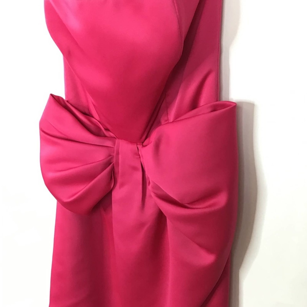 Vintage Victor Costa Barbie pink strapless gown with large bow - Picture 9 of 9